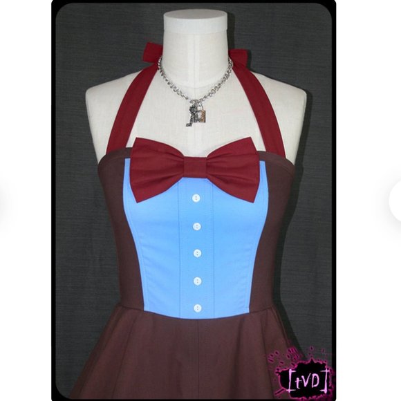 HANDMADE Boned Corset Halter Dress - 11th Doctor - Picture 2 of 8
